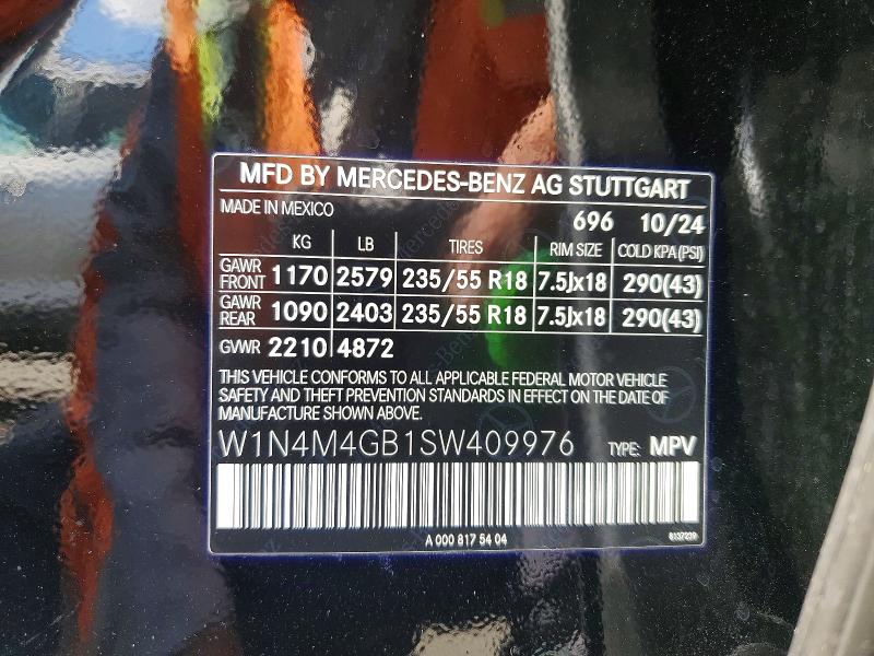 Продаж на аукціоні авто 2025 Mercedes-benz Glb, vin: W1N4M4GB1SW409976, номер лоту: 55626286