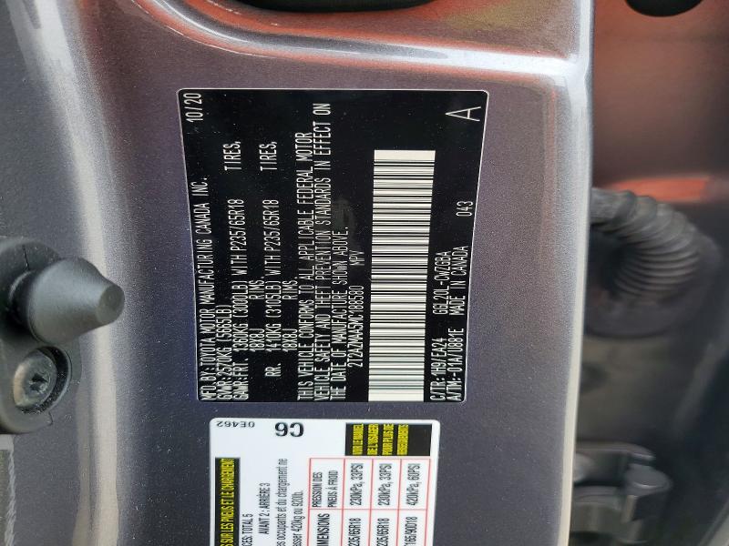 Aukcja sprzedaży 2021 Lexus Rx, vin: 2T2AZMAA5MC188580, numer aukcji: 52948446