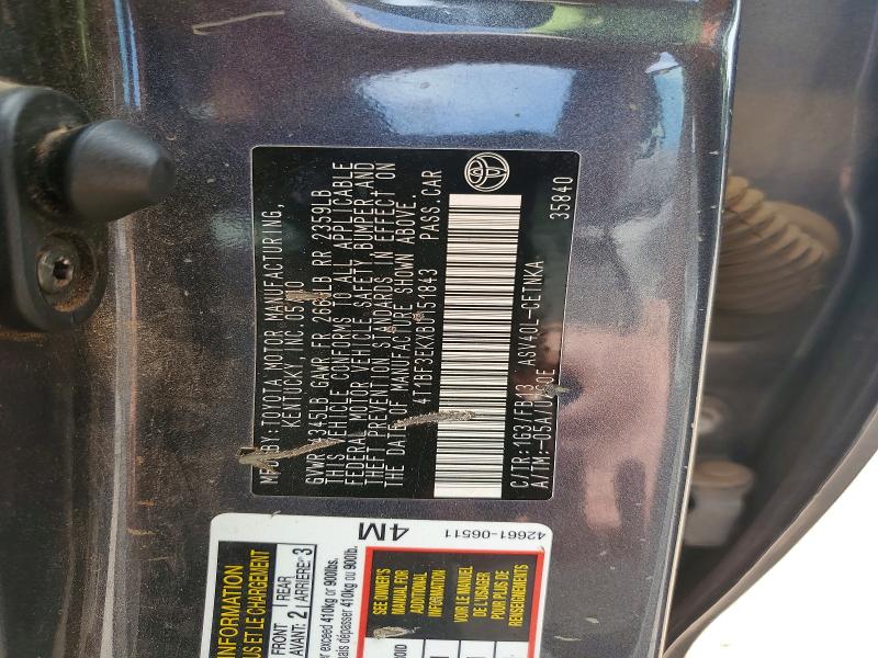 55682996 :رقم المزاد ، 4T1BF3EKXBU151843 vin ، 2011 Toyota Camry مزاد بيع