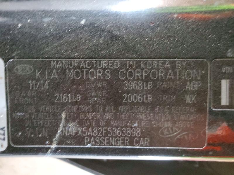 Продаж на аукціоні авто 2015 Kia Forte, vin: KNAFX5A82F5363898, номер лоту: 52908296