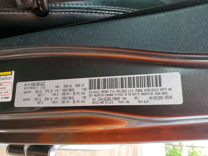 Продажа на аукционе авто 2016 Jeep Wrangler Unlimited, vin: 1C4HJWEG8GL199087, номер лота: 54213296