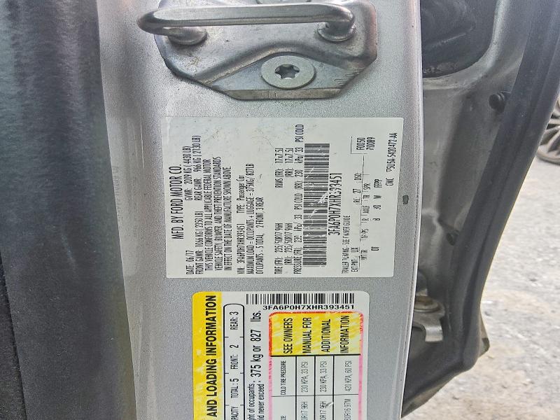 Продажа на аукционе авто 2017 Ford Fusion, vin: 3FA6P0H7XHR393451, номер лота: 53999096