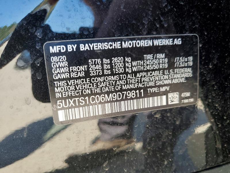52490666 :رقم المزاد ، 5UXTS1C06M9D79811 vin ، 2021 Bmw X3 مزاد بيع