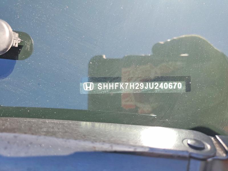 Продаж на аукціоні авто 2018 Honda Civic, vin: SHHFK7H29JU240670, номер лоту: 55074096