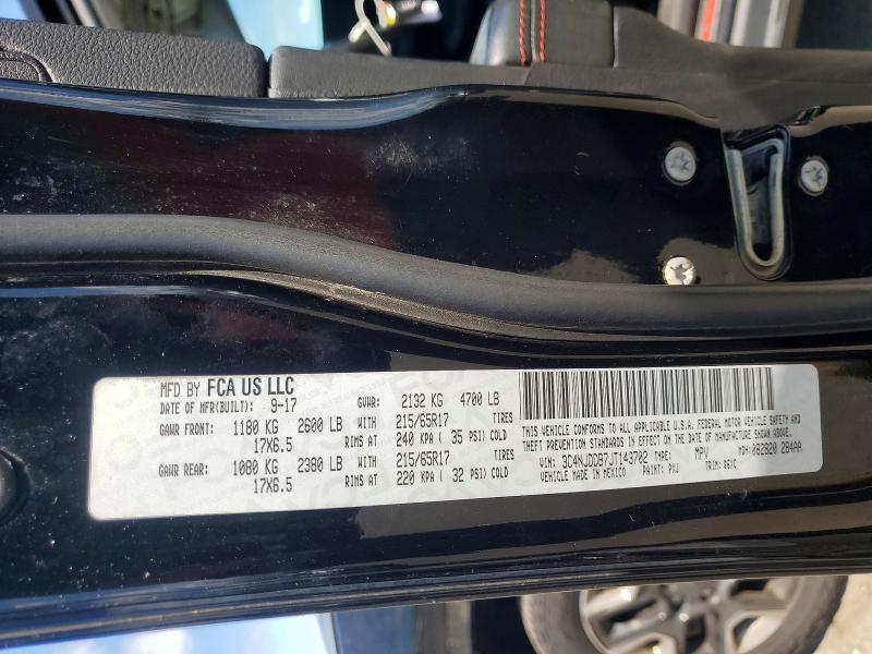 53504246 :رقم المزاد ، 3C4NJDDB7JT143702 vin ، 2018 Jeep Compass مزاد بيع