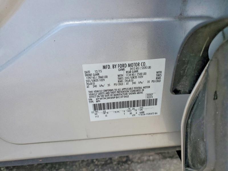 Продажа на аукционе авто 2015 Ford Edge, vin: 2FMTK3K95FBC37302, номер лота: 54013926
