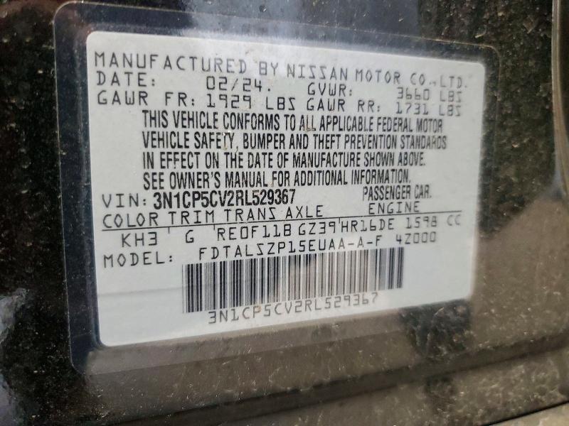 Продаж на аукціоні авто 2024 Nissan Kicks, vin: 3N1CP5CV2RL529367, номер лоту: 53614046