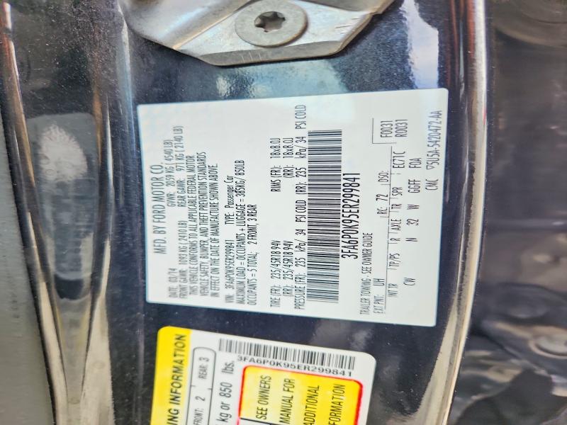 Aukcja sprzedaży 2014 Ford Fusion, vin: 3FA6P0K95ER299841, numer aukcji: 55604496