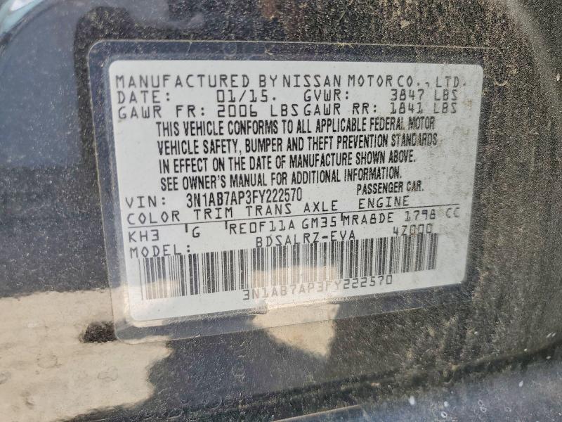 Aukcja sprzedaży 2015 Nissan Sentra, vin: 3N1AB7AP3FY222570, numer aukcji: 54214526