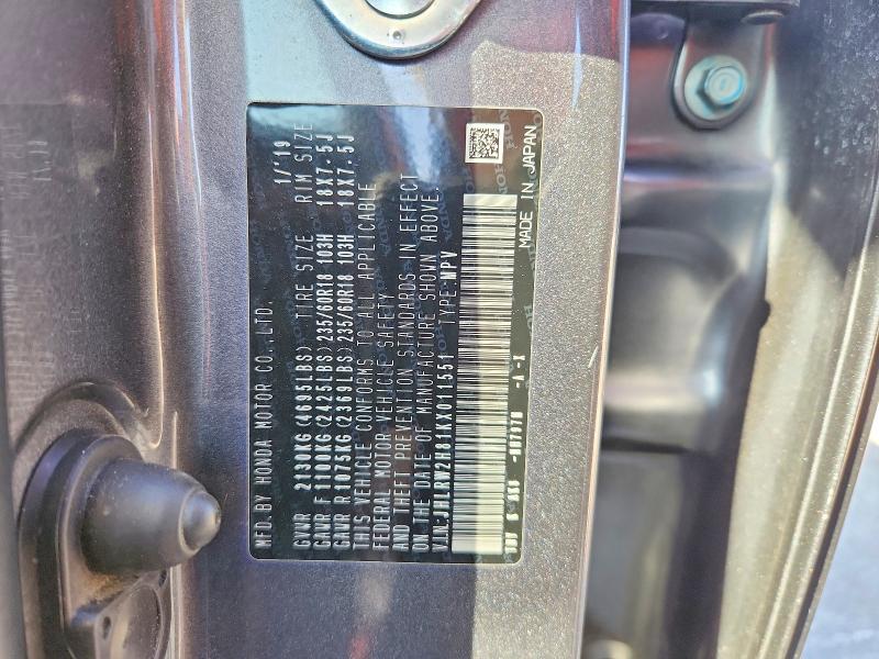 Продажа на аукционе авто 2019 Honda Cr-v, vin: JHLRW2H81KX011551, номер лота: 52688556