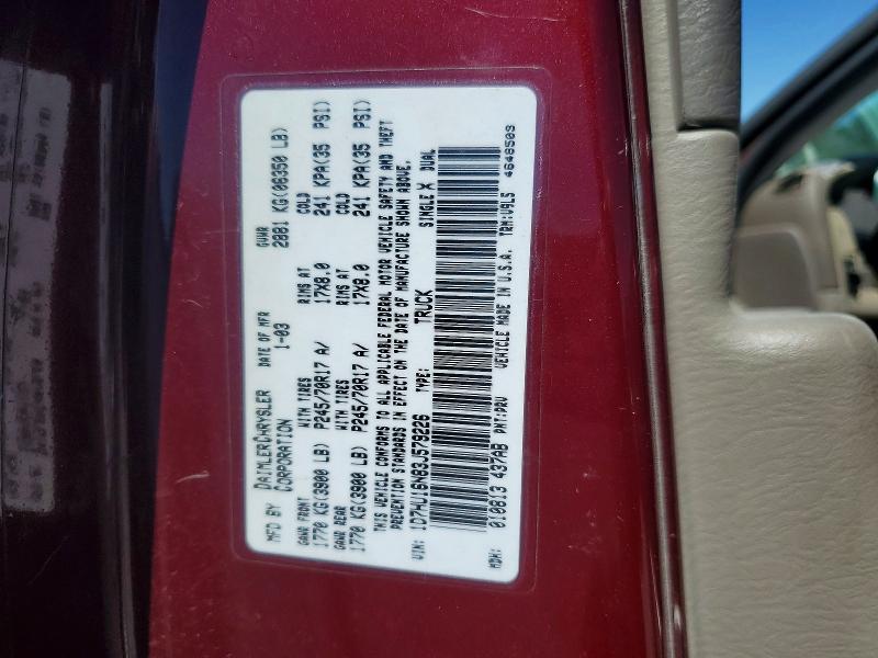 Aukcja sprzedaży 2003 Dodge Ram 1500, vin: 1D7HU16N83J579226, numer aukcji: 52966996