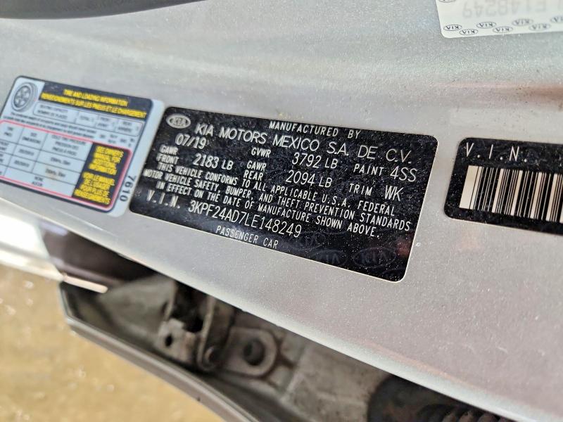 Aukcja sprzedaży 2020 Kia Forte, vin: 3KPF24AD7LE148249, numer aukcji: 55072316