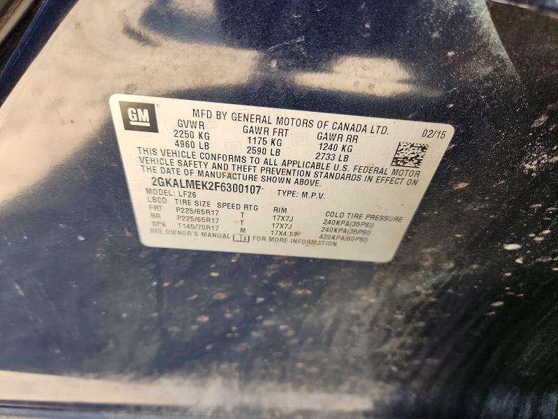 Продажа на аукционе авто 2015 Gmc Terrain, vin: 2GKALMEK2F6300107, номер лота: 54348326