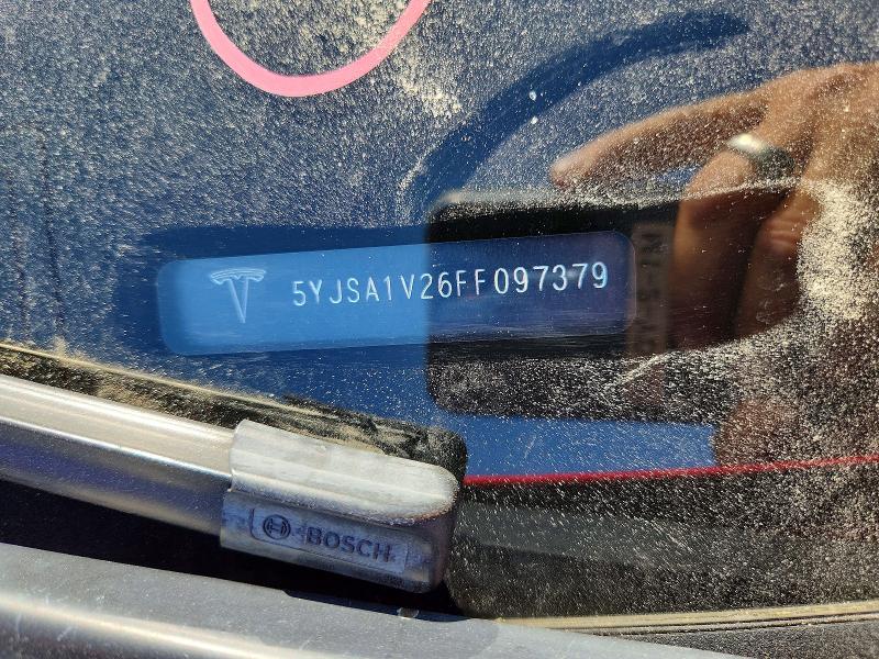 2015 Tesla Model S მანქანა იყიდება აუქციონზე, vin: 5YJSA1V26FF097379, აუქციონის ნომერი: 53719126