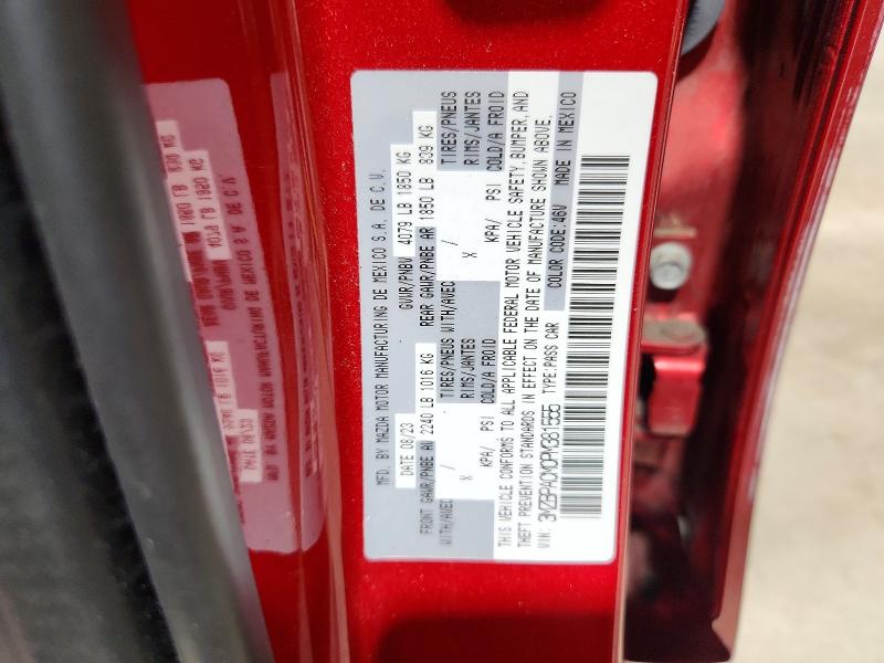 Продажа на аукционе авто 2023 Mazda 3, vin: 3MZBPACM0PM381555, номер лота: 54320036
