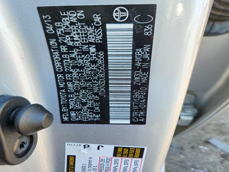 53899116 :رقم المزاد ، JTDKN3DU8D5628566 vin ، 2013 Toyota Prius مزاد بيع