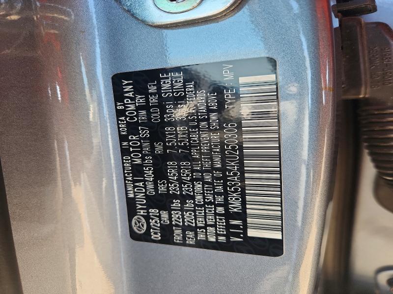 Aukcja sprzedaży 2019 Hyundai Kona, vin: KM8K53A54KU250306, numer aukcji: 53925466