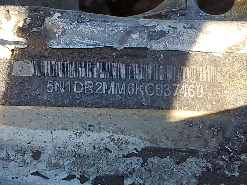 2019 Nissan Pathfinder მანქანა იყიდება აუქციონზე, vin: 5N1DR2MM6KC637469, აუქციონის ნომერი: 52800346