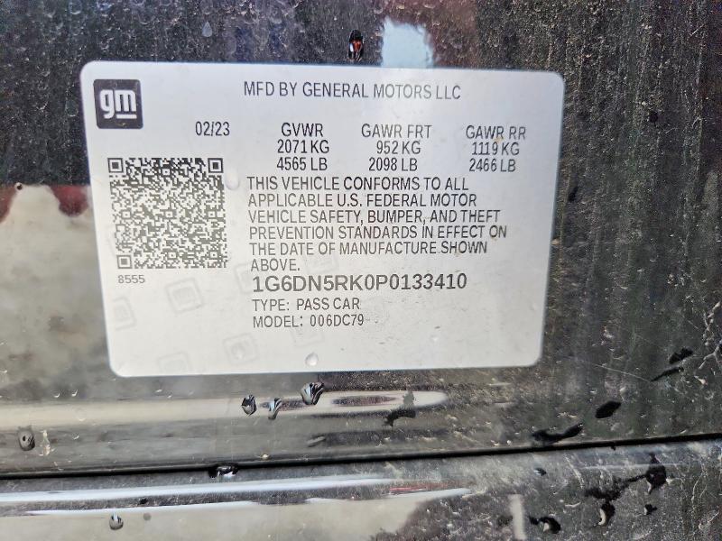 52225706 :رقم المزاد ، 1G6DN5RK0P0133410 vin ، 2023 Cadillac Ct5 مزاد بيع