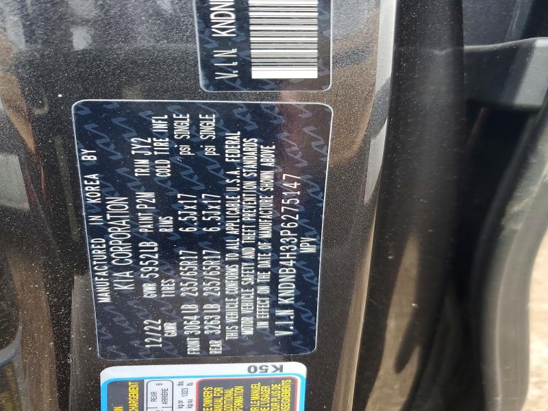 Aukcja sprzedaży 2023 Kia Carnival, vin: KNDNB4H33P6275147, numer aukcji: 52211016