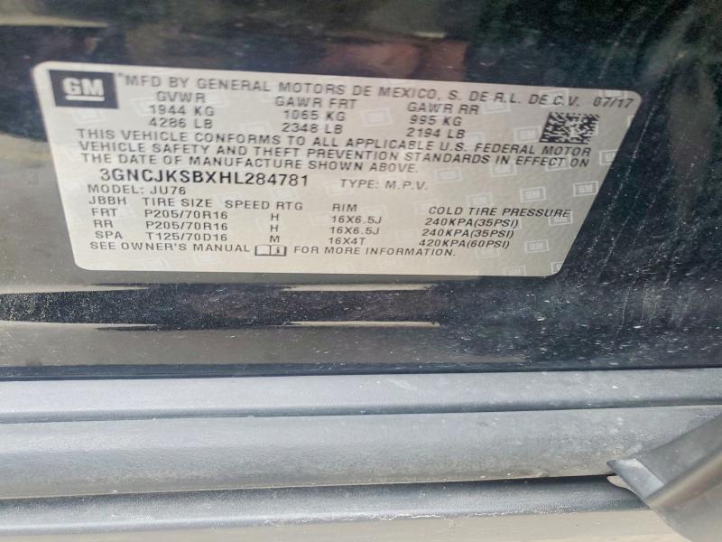 Aukcja sprzedaży 2017 Chevrolet Trax, vin: 3GNCJKSBXHL284781, numer aukcji: 54475996