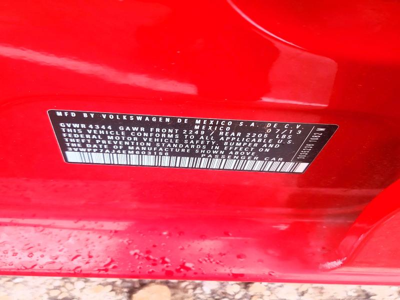 54422006 :رقم المزاد ، 3VWPP7AJ4EM603156 vin ، 2014 Volkswagen Jetta مزاد بيع