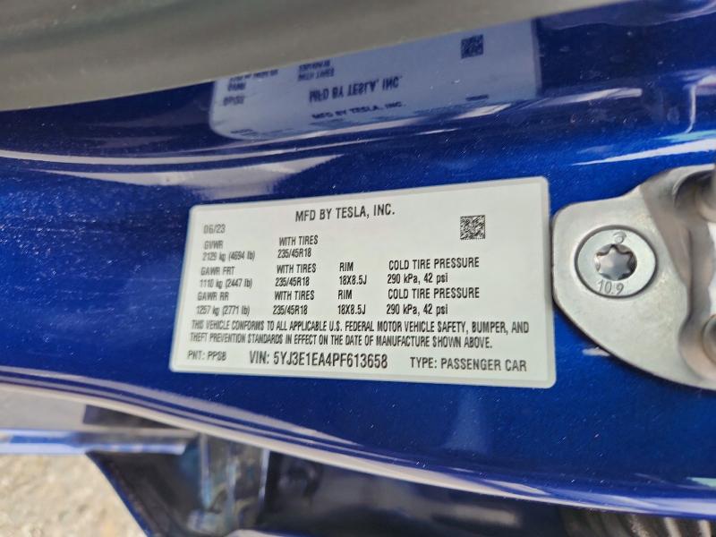 Aukcja sprzedaży 2023 Tesla Model 3, vin: 5YJ3E1EA4PF613658, numer aukcji: 52192896