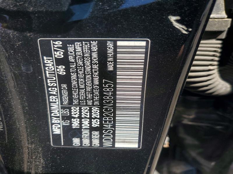 Aukcja sprzedaży 2016 Mercedes-benz Cla, vin: WDDSJ4EB2GN384857, numer aukcji: 53954846