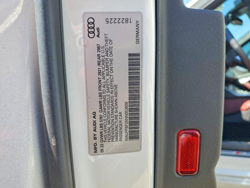 Продаж на аукціоні авто 2022 Audi S6, vin: WAUFFBF2XNN053809, номер лоту: 53656406