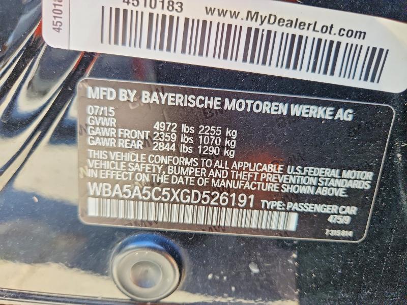 Продажа на аукционе авто 2016 Bmw 528, vin: WBA5A5C5XGD526191, номер лота: 55333406