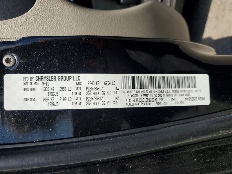 Продажа на аукционе авто 2012 Dodge Grand Caravan, vin: 2C4RDGDG1CR123201, номер лота: 52298696