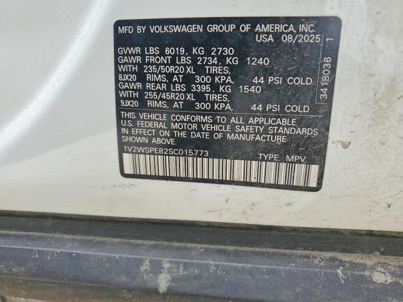 Aukcja sprzedaży 2025 Volkswagen Id.4, vin: 1V2WSPE82SC015773, numer aukcji: 55554976