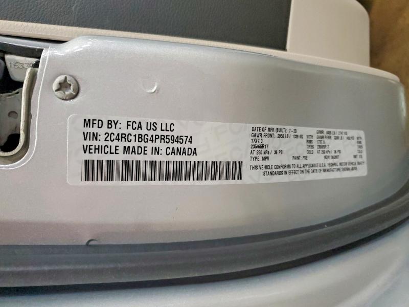 Aukcja sprzedaży 2023 Chrysler Pacifica, vin: 2C4RC1BG4PR594574, numer aukcji: 52701196