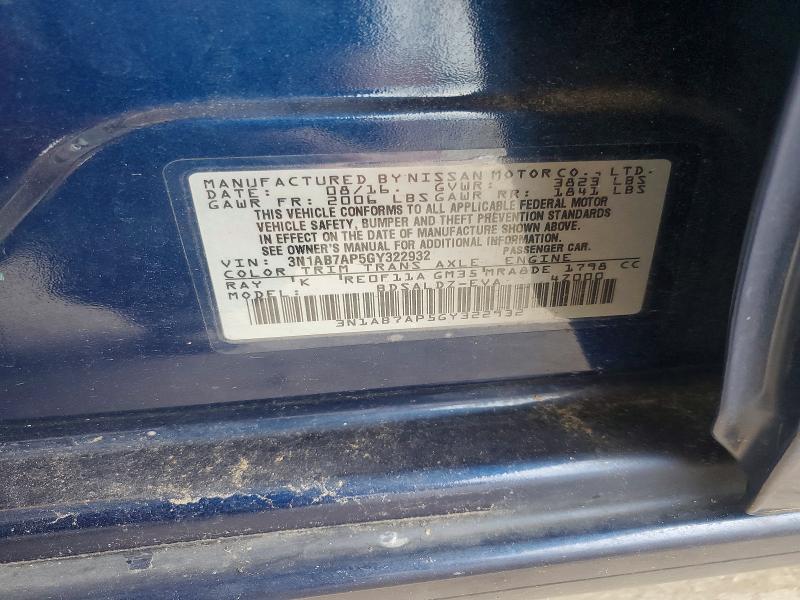 2016 Nissan Sentra მანქანა იყიდება აუქციონზე, vin: 3N1AB7AP5GY322932, აუქციონის ნომერი: 54860246