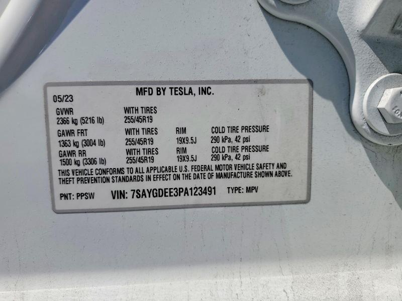 Продаж на аукціоні авто 2023 Tesla Model Y, vin: 7SAYGDEE3PA123491, номер лоту: 52927586