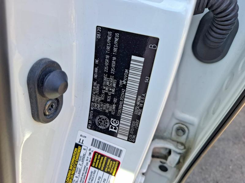 Aukcja sprzedaży 2020 Toyota Highlander, vin: 5TDBZRBH0LS522442, numer aukcji: 55226926