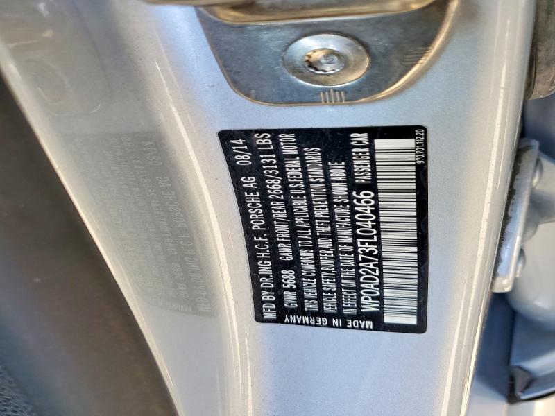 Продажа на аукционе авто 2015 Porsche Panamera, vin: WP0AD2A73FL040466, номер лота: 54625456