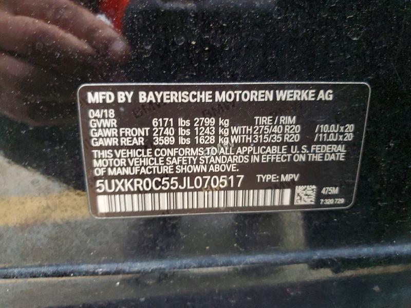 Aukcja sprzedaży 2018 Bmw X5, vin: 5UXKR0C55JL070517, numer aukcji: 53406606