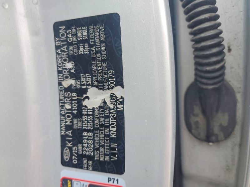 54543296 :رقم المزاد ، KNDJP3A59G7830179 vin ، 2016 Kia Soul مزاد بيع
