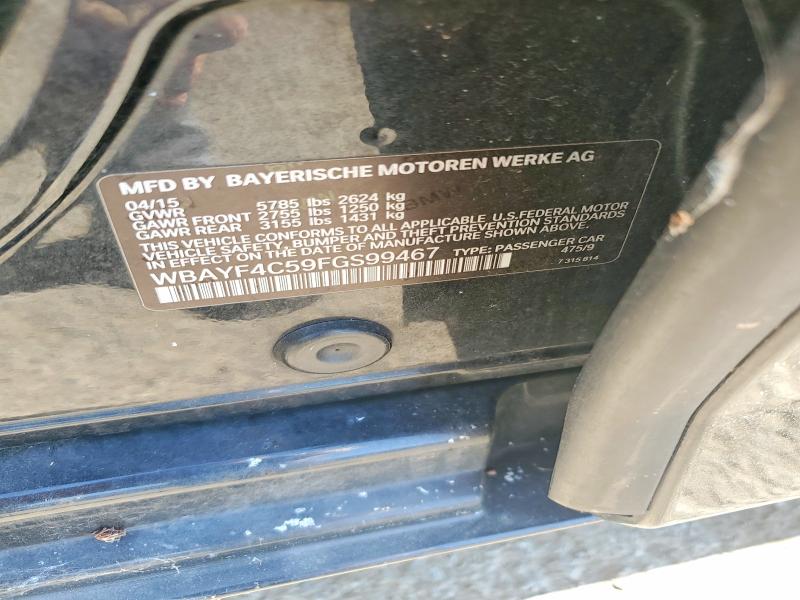 Продаж на аукціоні авто 2015 Bmw 740, vin: WBAYF4C59FGS99467, номер лоту: 55546606