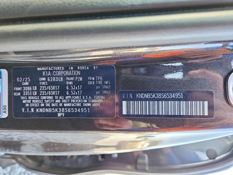 Aukcja sprzedaży 2025 Kia Carnival, vin: KNDNB5K38S6534951, numer aukcji: 55139896