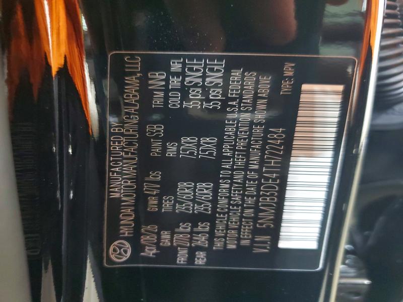 2026 Hyundai Tucson მანქანა იყიდება აუქციონზე, vin: 5NMJB3DE4TH722484, აუქციონის ნომერი: 53796316