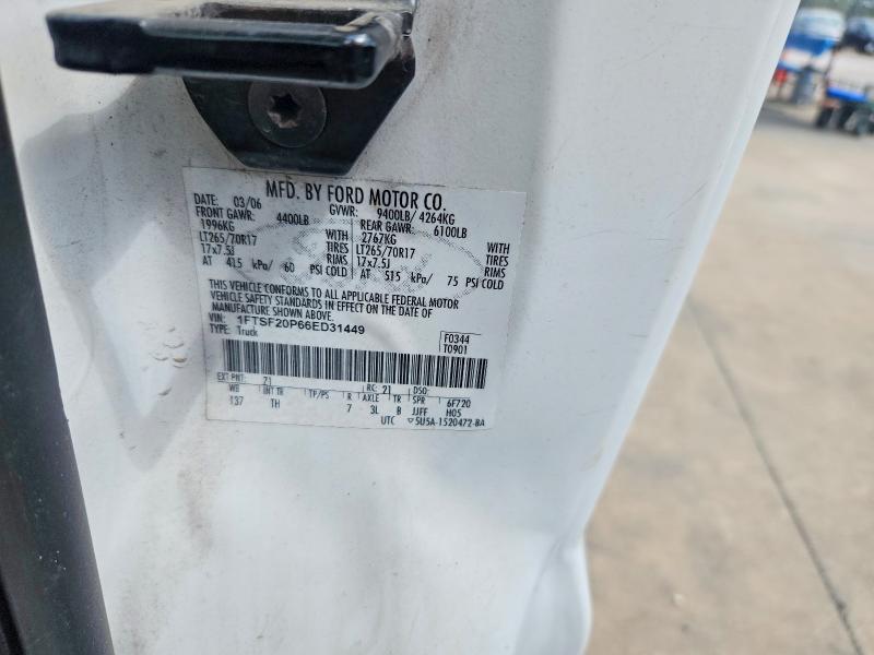 54146846 :رقم المزاد ، 1FTSF20P66ED31449 vin ، 2006 Ford F250 مزاد بيع