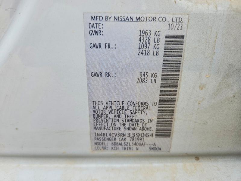 51430156 :رقم المزاد ، 1N4BL4CV3RN339064 vin ، 2024 Nissan Altima مزاد بيع