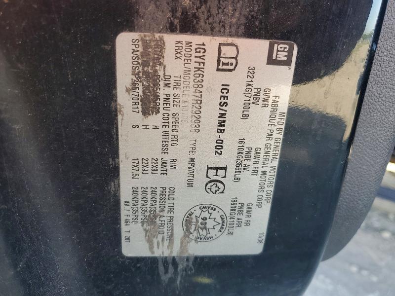 Продаж на аукціоні авто 2007 Cadillac Escalade, vin: 1GYFK63847R292938, номер лоту: 53062296