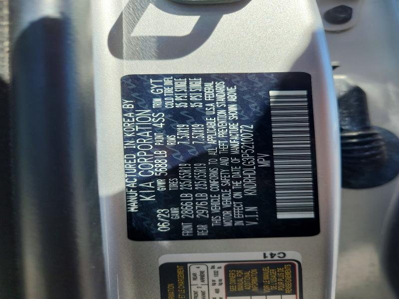 2023 Kia Sorento მანქანა იყიდება აუქციონზე, vin: KNDRHDLG3P5210072, აუქციონის ნომერი: 53724376