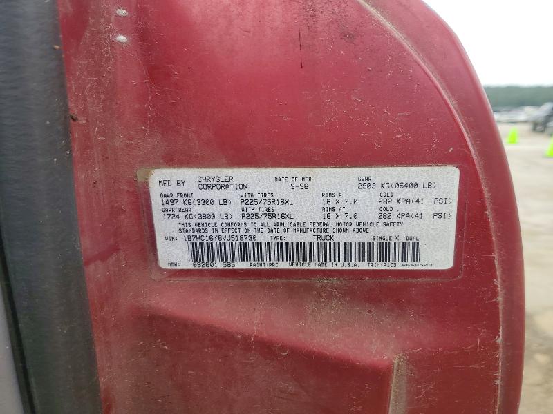 Продаж на аукціоні авто 1997 Dodge Ram 1500, vin: 1B7HC16Y8VJ518730, номер лоту: 52625726