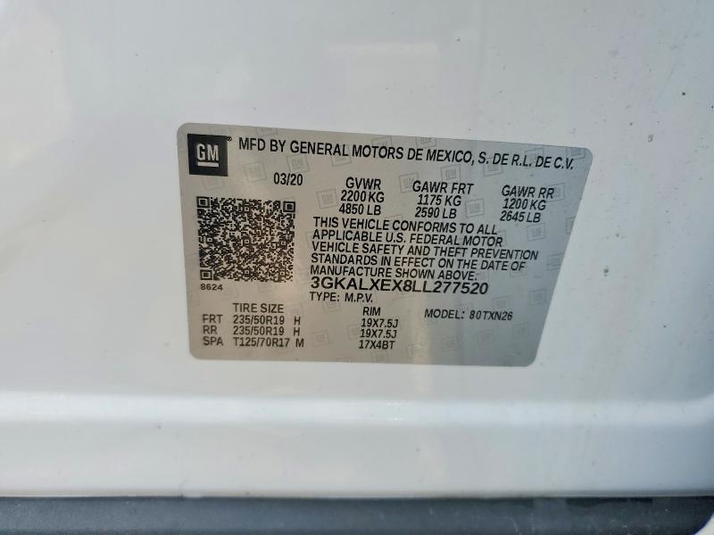 Aukcja sprzedaży 2020 Gmc Terrain, vin: 3GKALXEX8LL277520, numer aukcji: 52144786