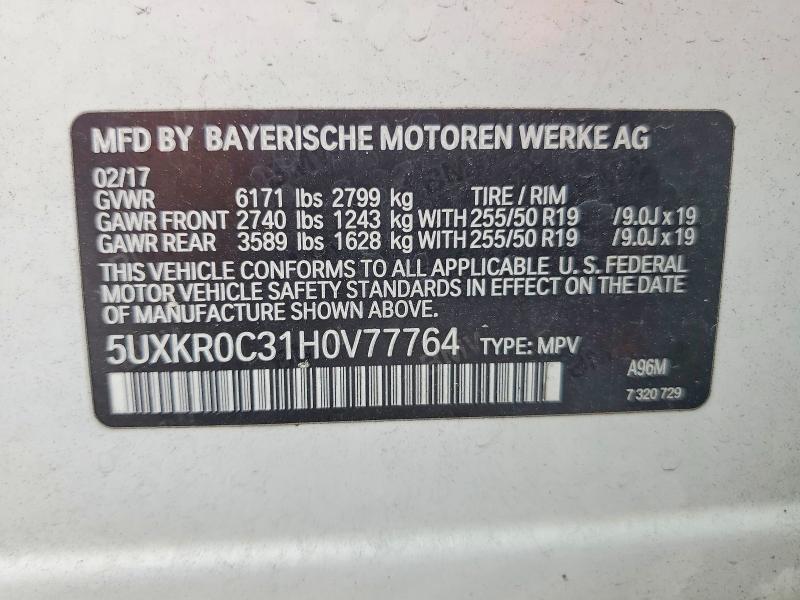 Aukcja sprzedaży 2017 Bmw X5, vin: 5UXKR0C31H0V77764, numer aukcji: 54588956