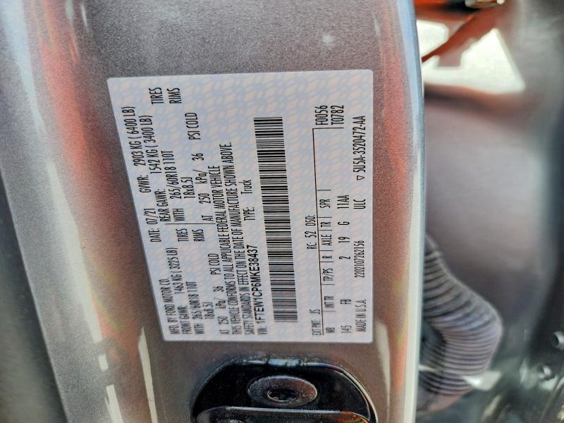 Aukcja sprzedaży 2021 Ford F150, vin: 1FTEW1CP6MKE38437, numer aukcji: 52497146